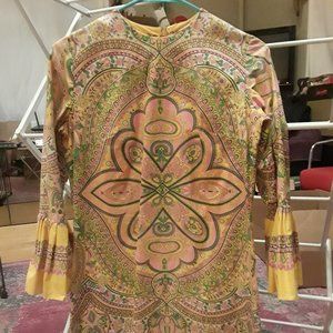 60s Psychedelic Mini Dress 🏵️🌼